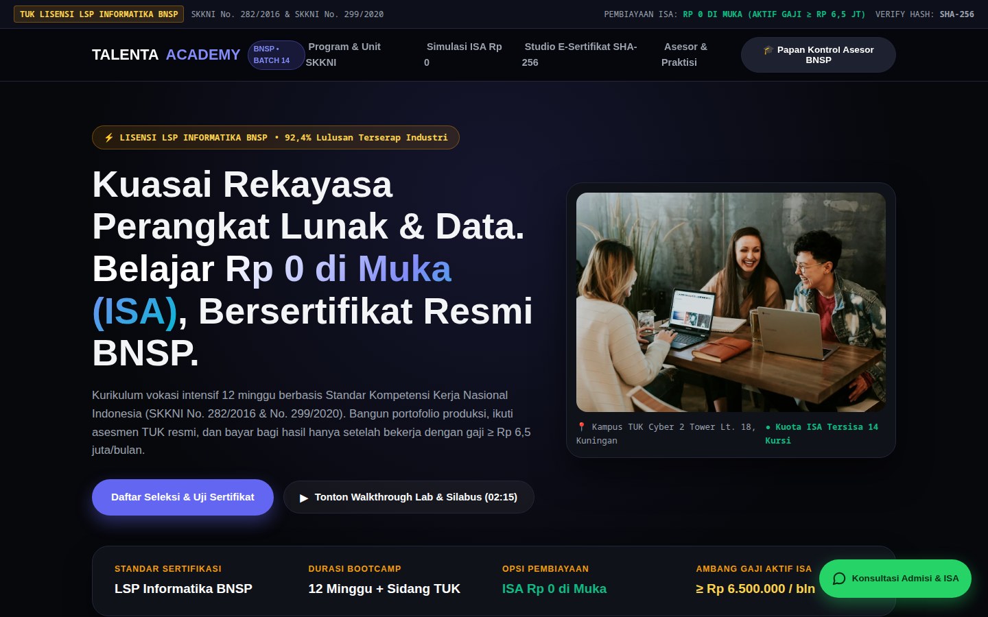 TalentaAcademy: Bootcamp & portal siswa