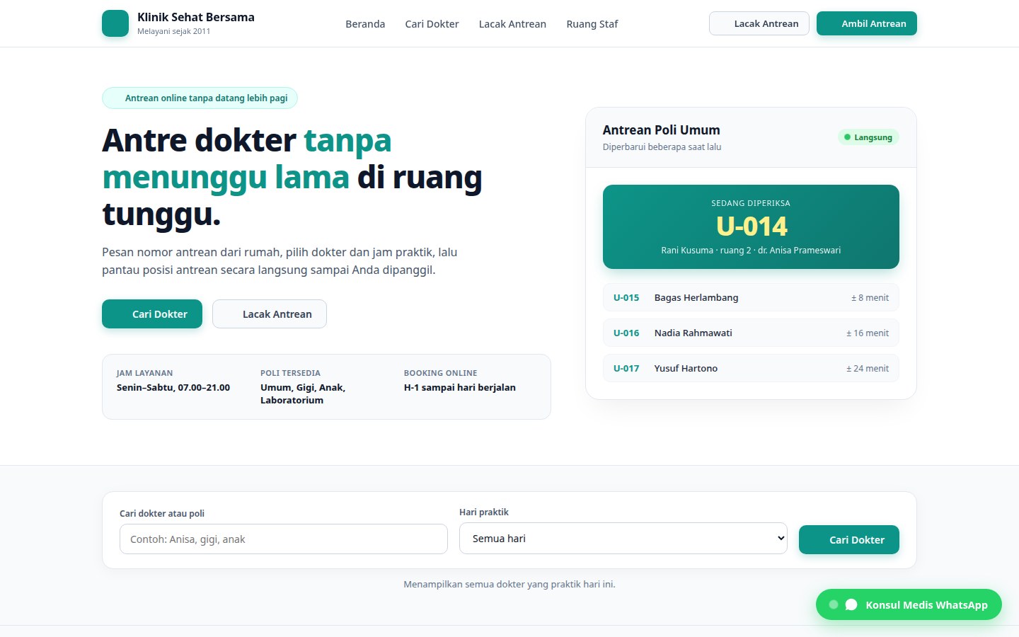 SehatPlus: Reservasi & antrean klinik