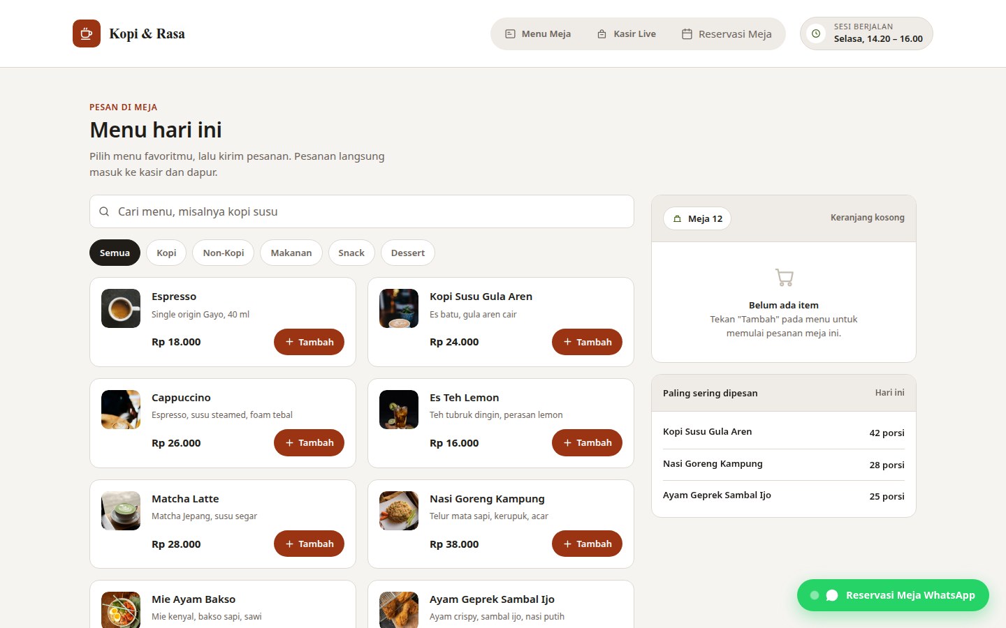 Kopi & Eatery: Kafe & pesanan online