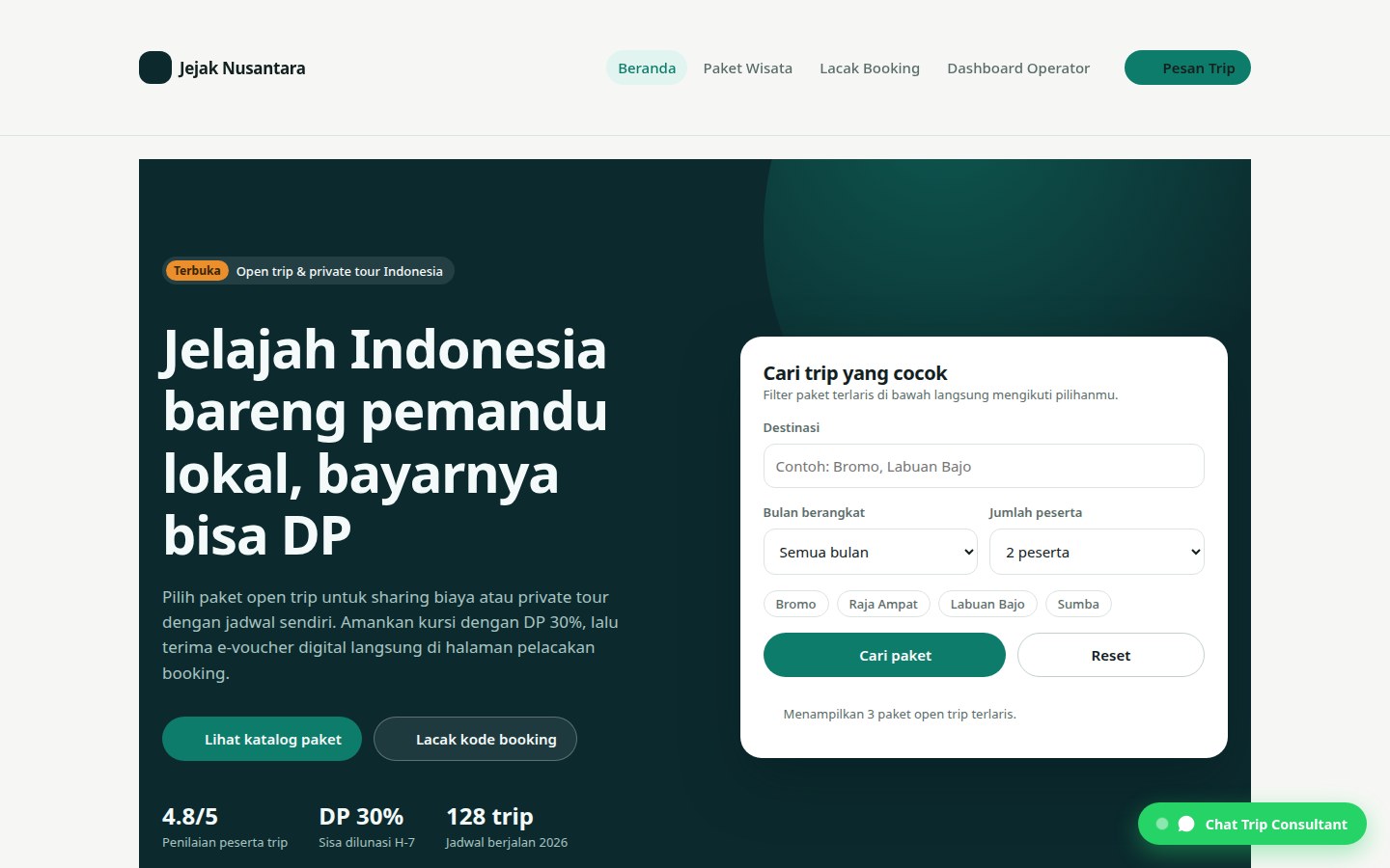 Jejak Nusantara: Paket open trip